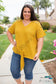 Spirited Front Tie Top In Mustard Springintospring