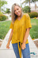 Spirited Front Tie Top In Mustard Springintospring