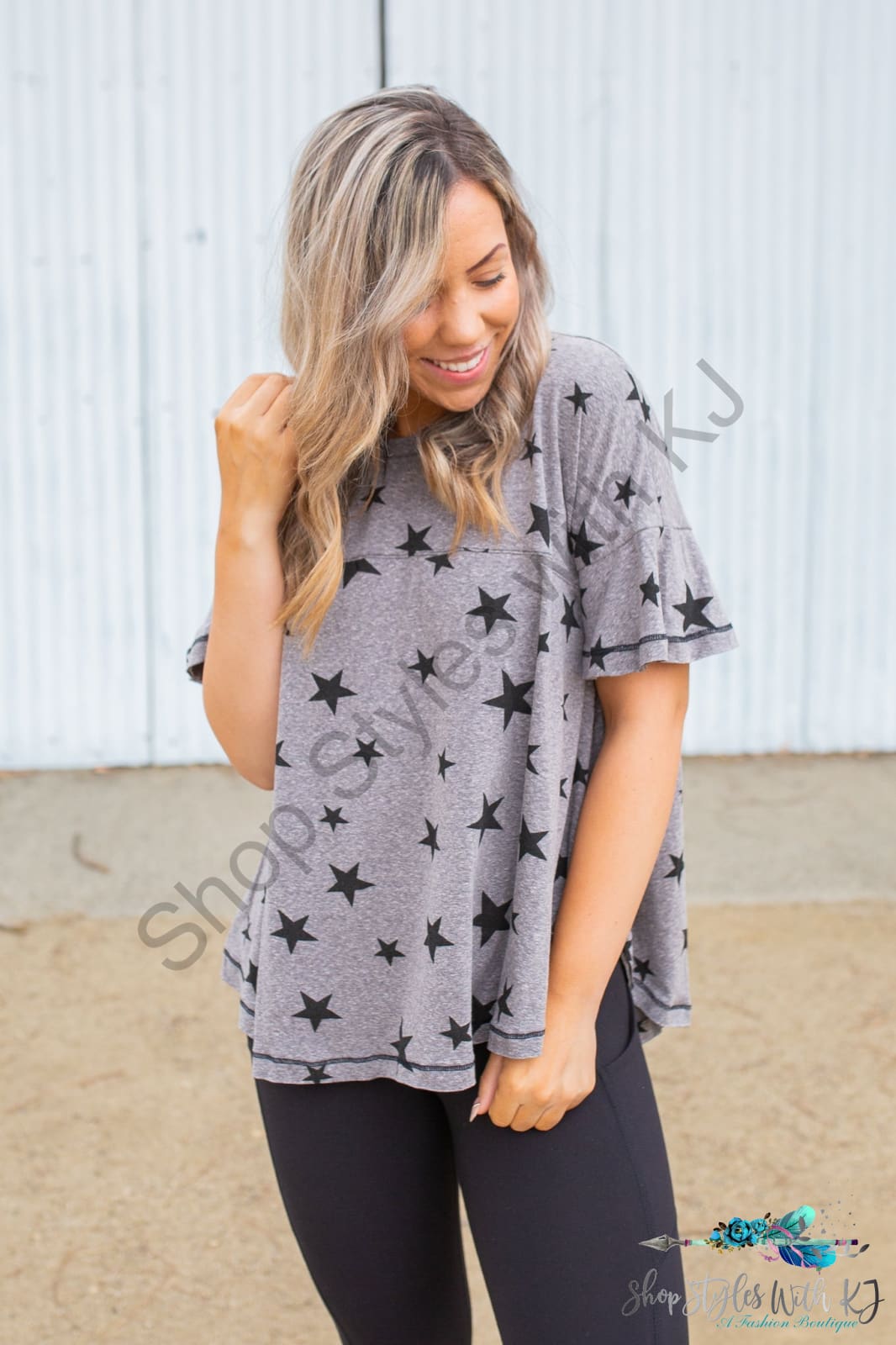 Starry Night Short Sleeve Top Patriot