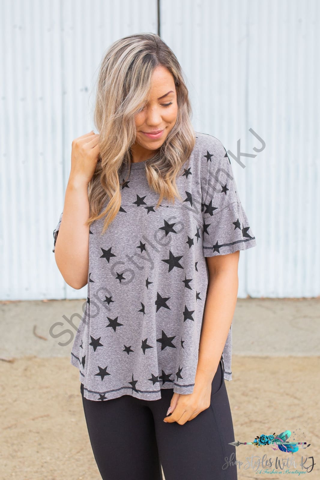 Starry Night Short Sleeve Top Patriot