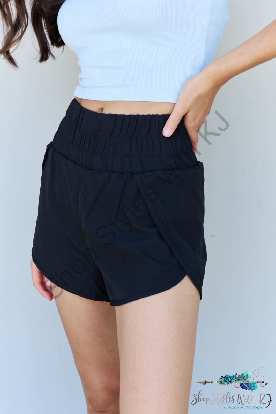 Ninexis Stay Active High Waistband Shorts In Black