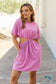 Heyson Summer Field Full Size Cutout T-Shirt Dress In Carnation Pink