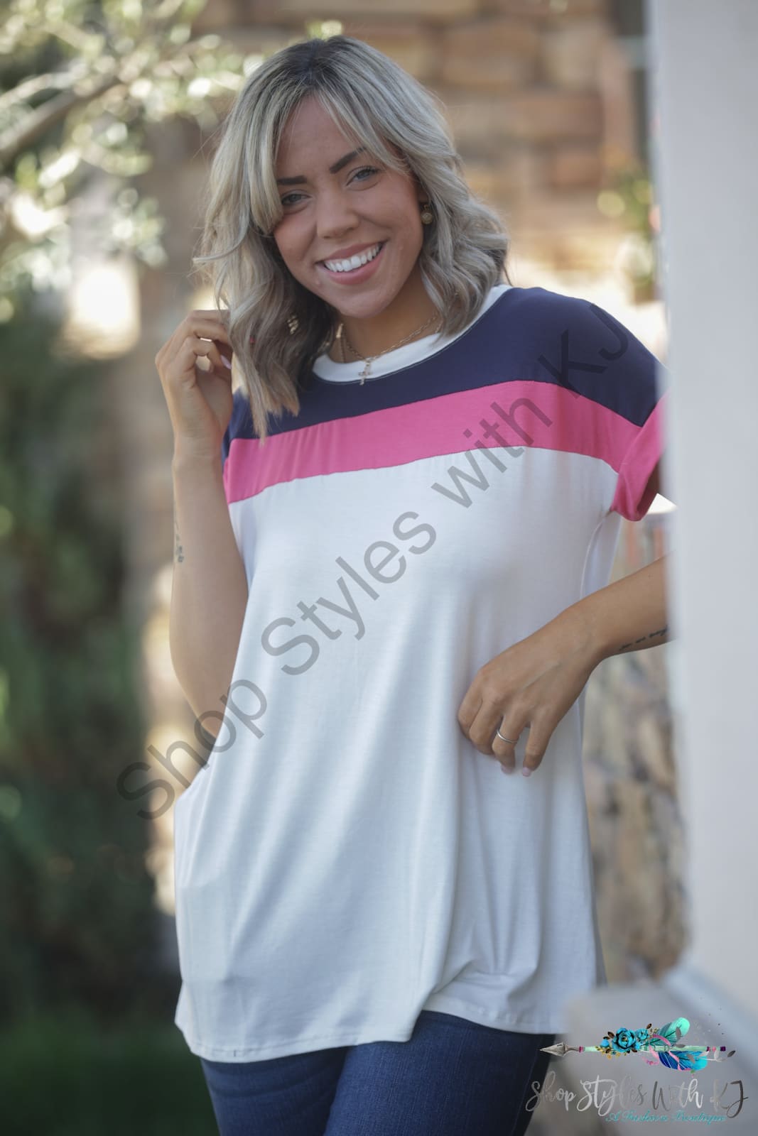 Sweet Caroline Short Sleeve Top Springintospring