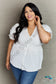 Sweet Serenity V-Neck Puff Sleeve Button Down Top Shirts & Tops