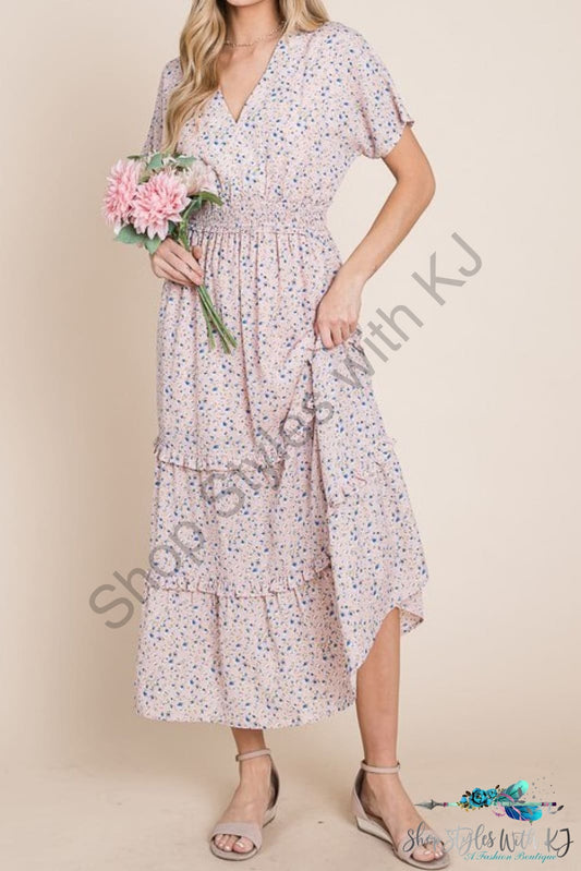 Heyson Sweet Talk Kimono Sleeve Maxi Dress In Blush Pink / S Dresses