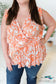 The Orange Swirl Sleeveless Top White Birch