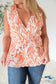 The Orange Swirl Sleeveless Top White Birch