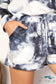 Double Take Tie-Dye Round Neck Top And Shorts Lounge Set