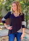 Totally Crossed Out 3/4 Sleeve Top - Size Small