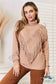 Woven Right Turtleneck Fringe Front Long Sleeve Sweater