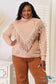 Woven Right Turtleneck Fringe Front Long Sleeve Sweater