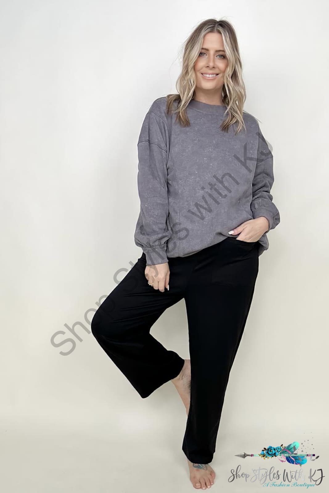 Twist Detail Reversible Oversized Sweatshirt With Pockets Sweatshirts