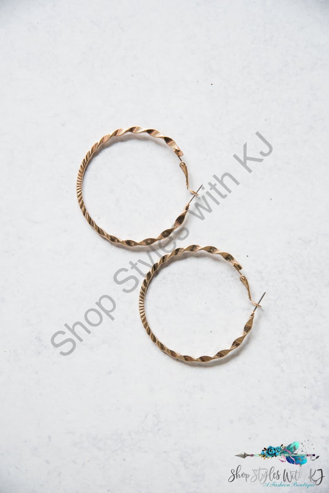 Twisted Gold Hoop Earrings Urbanista