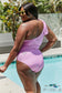 Marina West Swim Vacay Mode One Shoulder Swimsuit In Carnation Pink Swimwear