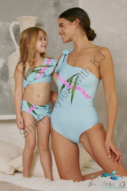 Marina West Swim Vacay Mode One Shoulder Swimsuit In Pastel Blue / S Swimwear
