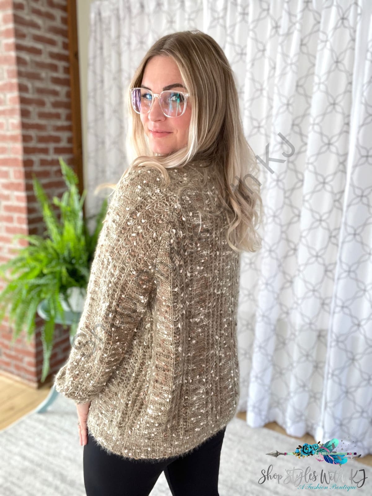 Way To Be Knit Sweater In Olive Sew Love