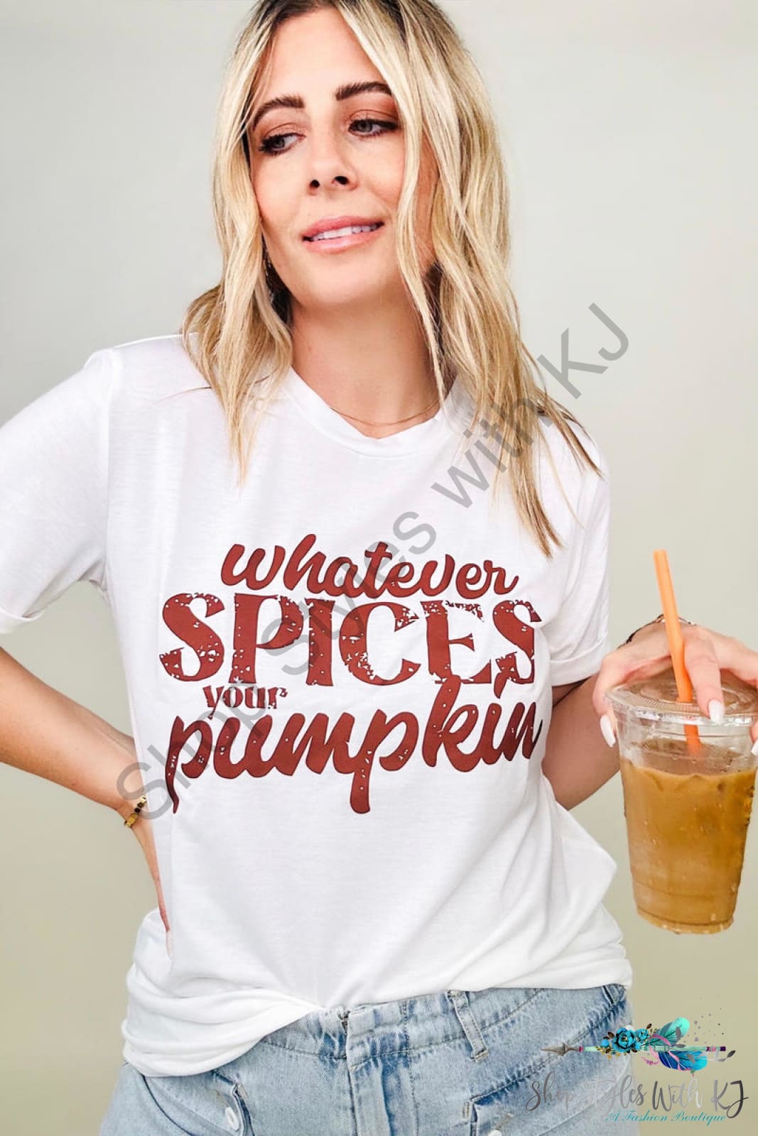 Whatever Spices Your Pumpkin Graphic Tee White / S T-Shirts