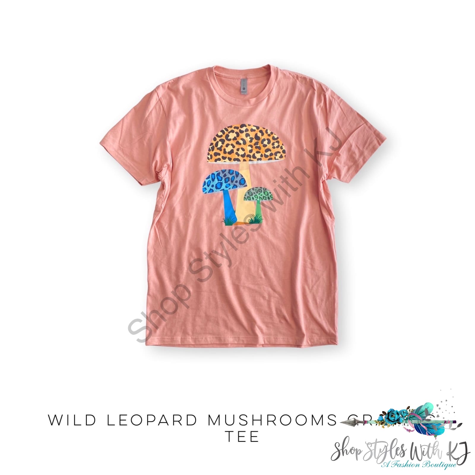 Wild Leopard Mushrooms Graphic Tee Bt