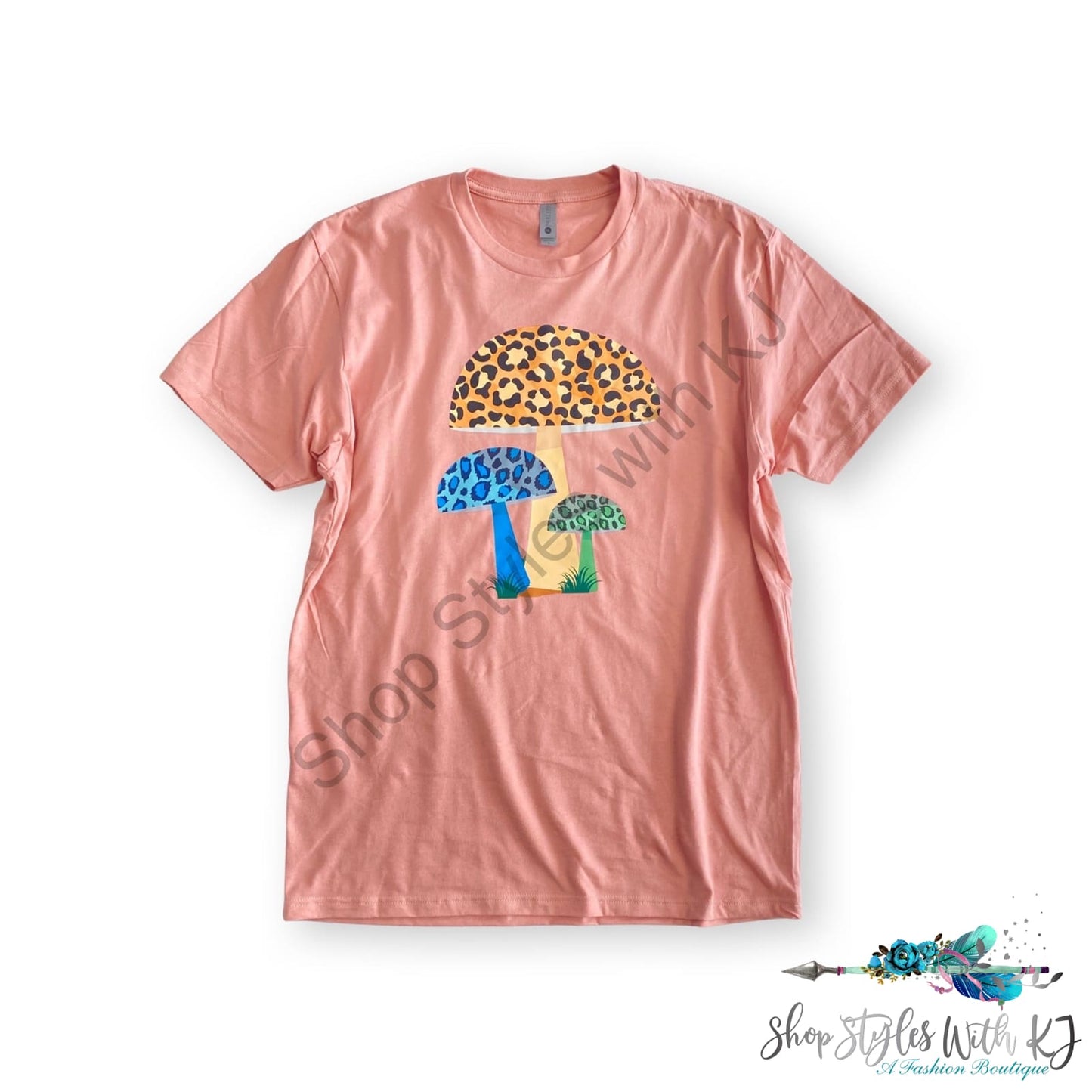 Wild Leopard Mushrooms Graphic Tee Bt