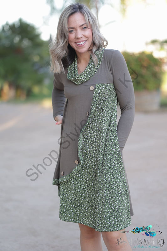 Winter Meadows Cowl Neck Dress Kjb