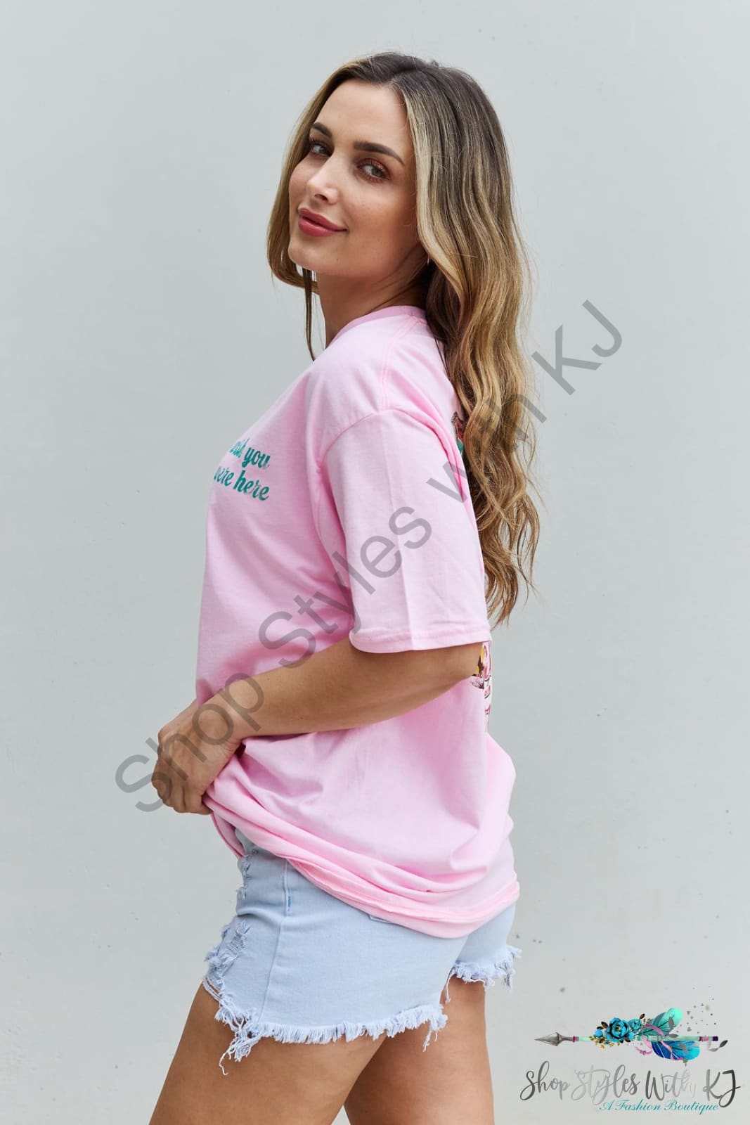 Sweet Claire Wish You Were Here Oversized Graphic T-Shirt