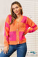 Woven Right Checkered V-Neck Dropped Shoulder Cardigan Sweaters & Cardigans