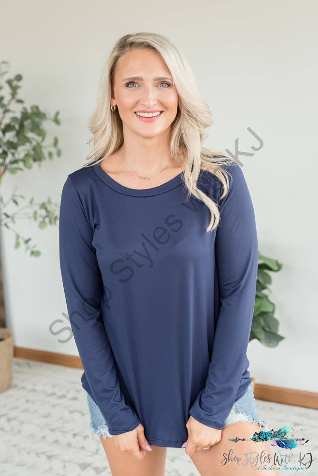 You Are Worthy Top In Navy Sew Love