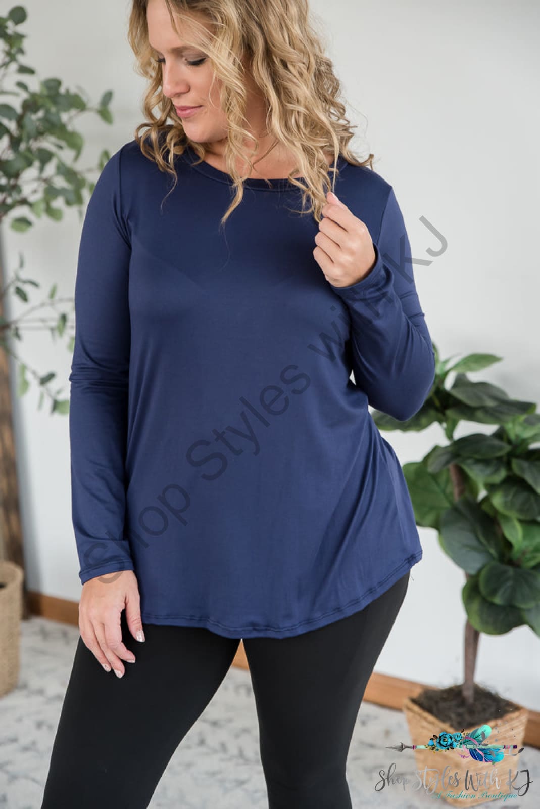 You Are Worthy Top In Navy Sew Love