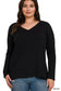 Everyday V-Neck Long Sleeve T-Shirt - Black