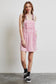 Lace Trim Washed Overall Dress