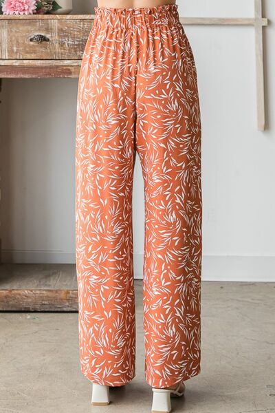 Printed Tied Straight Casual Pants