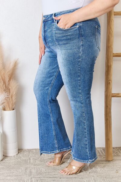 RISEN High Rise Ankle Flare Jeans