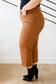 Judy Blue High Rise Control Top Wide Leg Crop Jeans in Camel