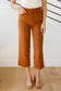 Judy Blue High Rise Control Top Wide Leg Crop Jeans in Camel