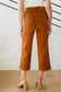 Judy Blue High Rise Control Top Wide Leg Crop Jeans in Camel