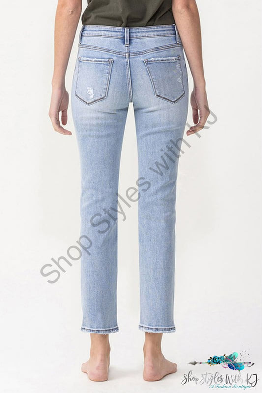 Andrea Midrise Crop Straight Jeans Pants