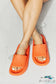 Arms Around Me Open Toe Slide In Orange Shoes