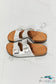 Best Life Double-Banded Slide Sandal In Silver Shoes