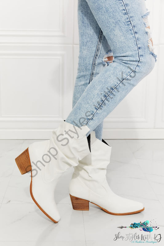 Better In Texas Scrunch Cowboy Boots White / 6 Shoes