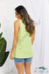 Chance Of Sun Ribbed V-Neck Tank In Green Shirts & Tops