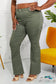 Clementine High-Rise Bootcut Jeans In Olive Pants