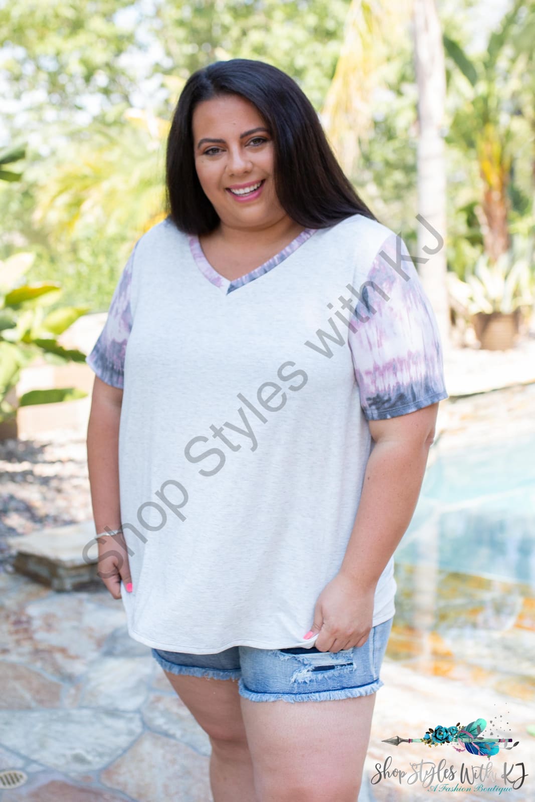 Crystal Geode Short Sleeve Top Springintospring