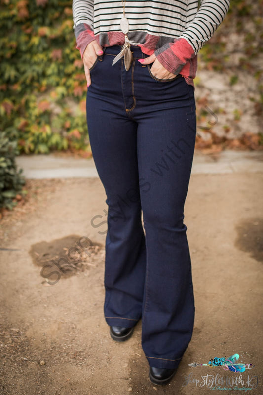 Daydreaming Dark Denim Flare Jeans