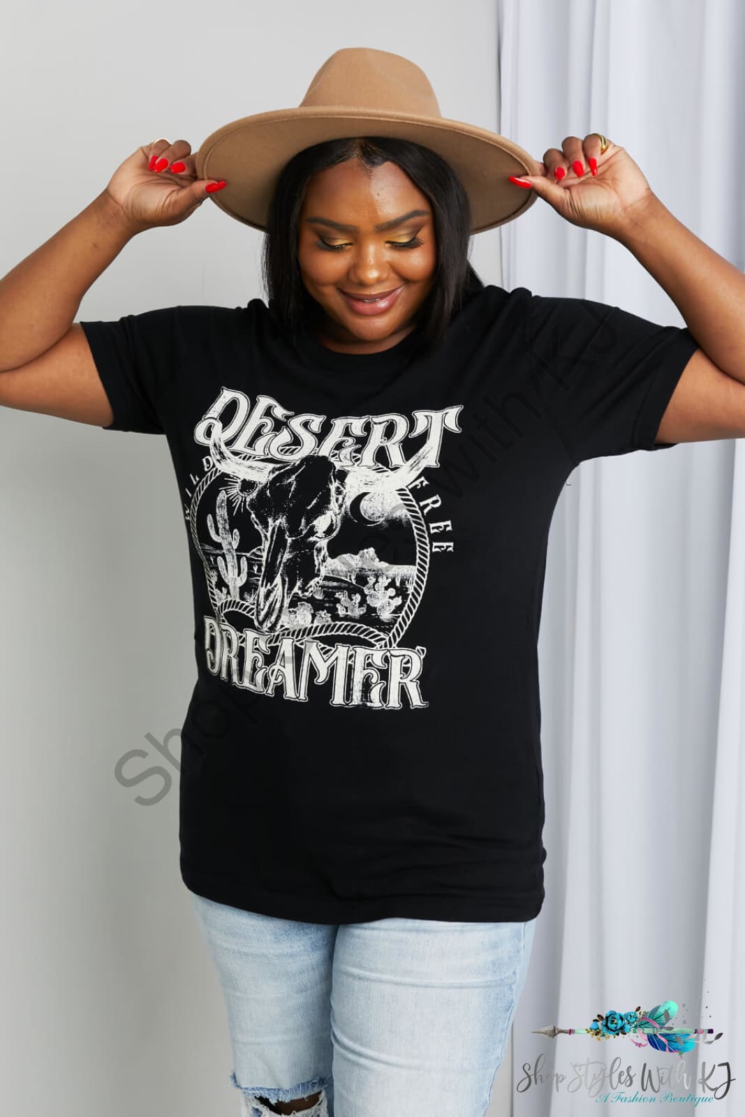 Desert Dreamer Graphic Tee Black / S Shirts & Tops