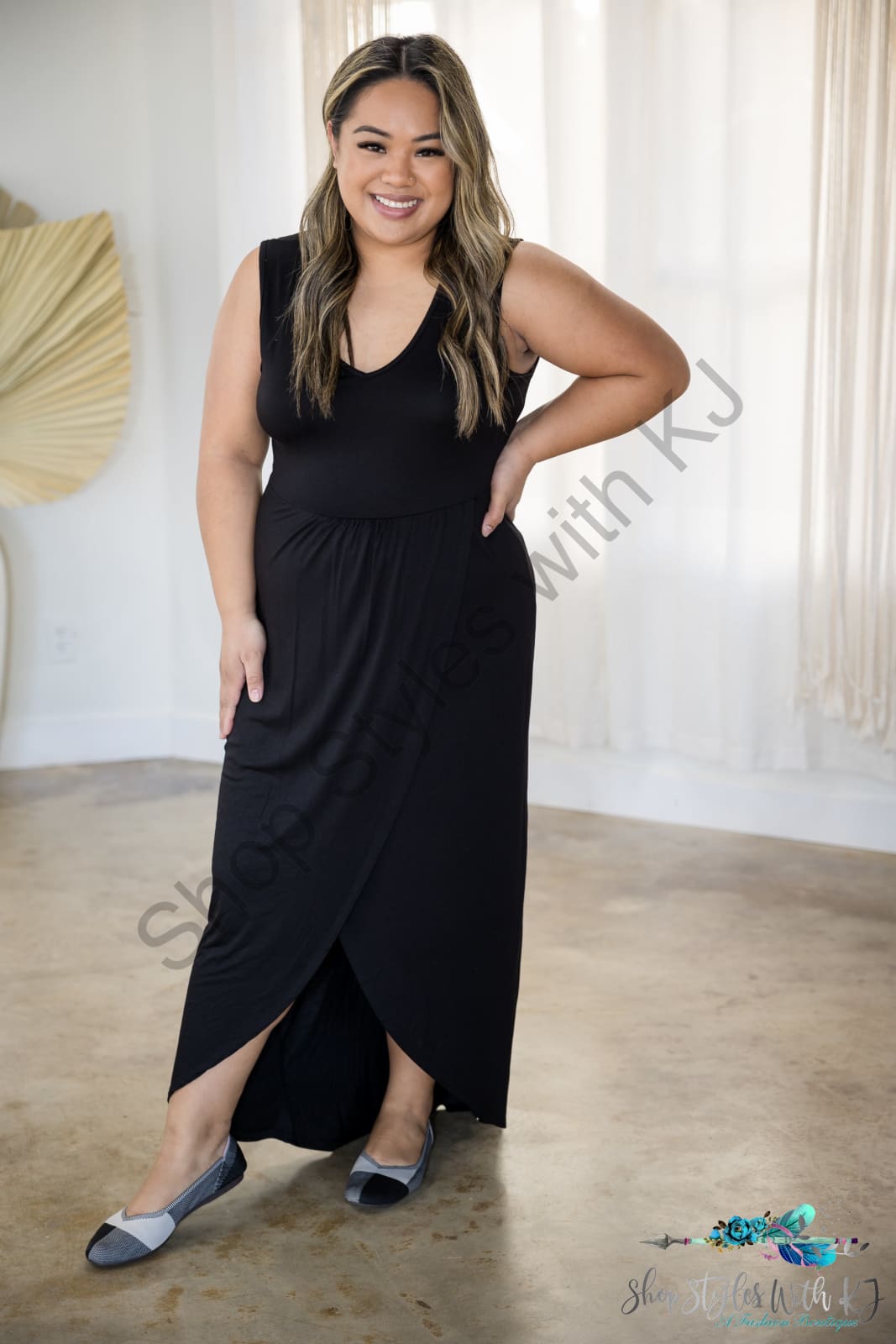 Elegantly Wrapped Maxi - Black