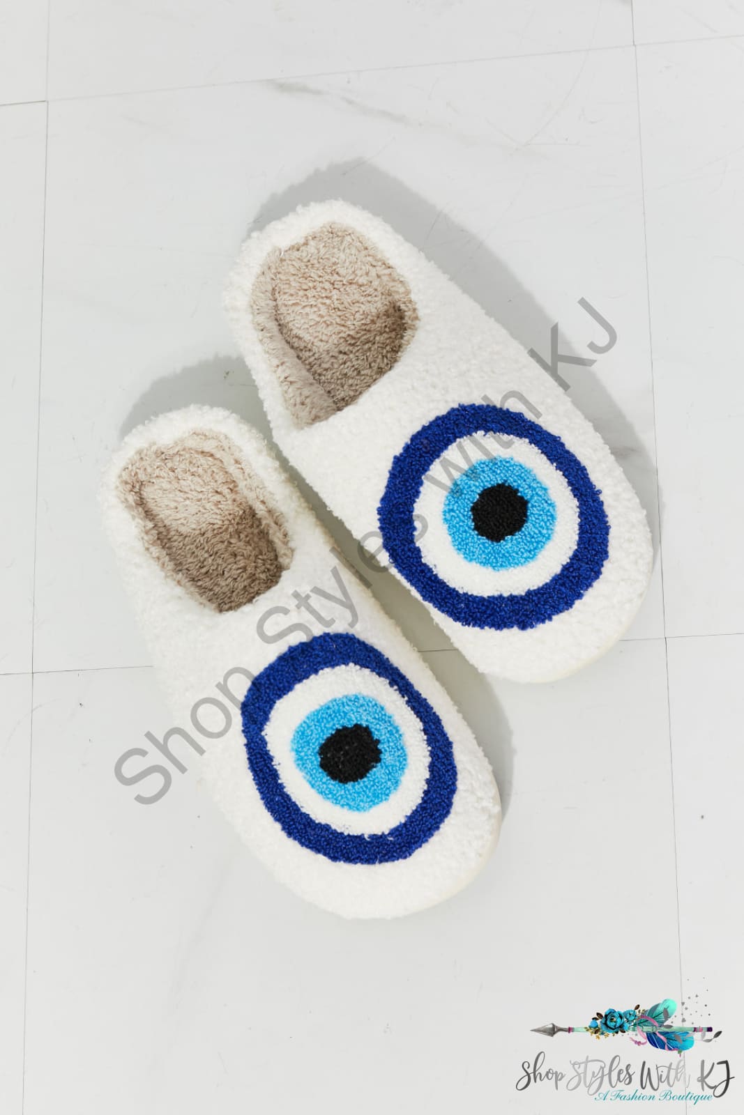 Eye Plush Slipper Shoes
