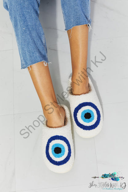 Eye Plush Slipper Sky Blue / S Shoes