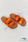 Feeling Alive Double Banded Slide Sandals In Orange Shoes