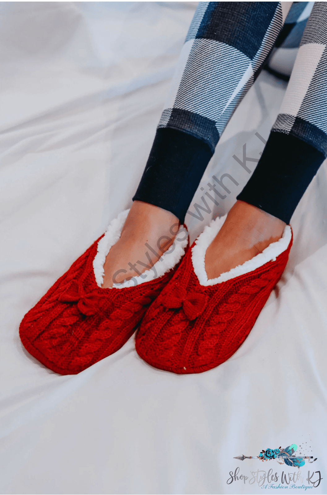 Festive Fleece Lined Slipper Socs Accessories