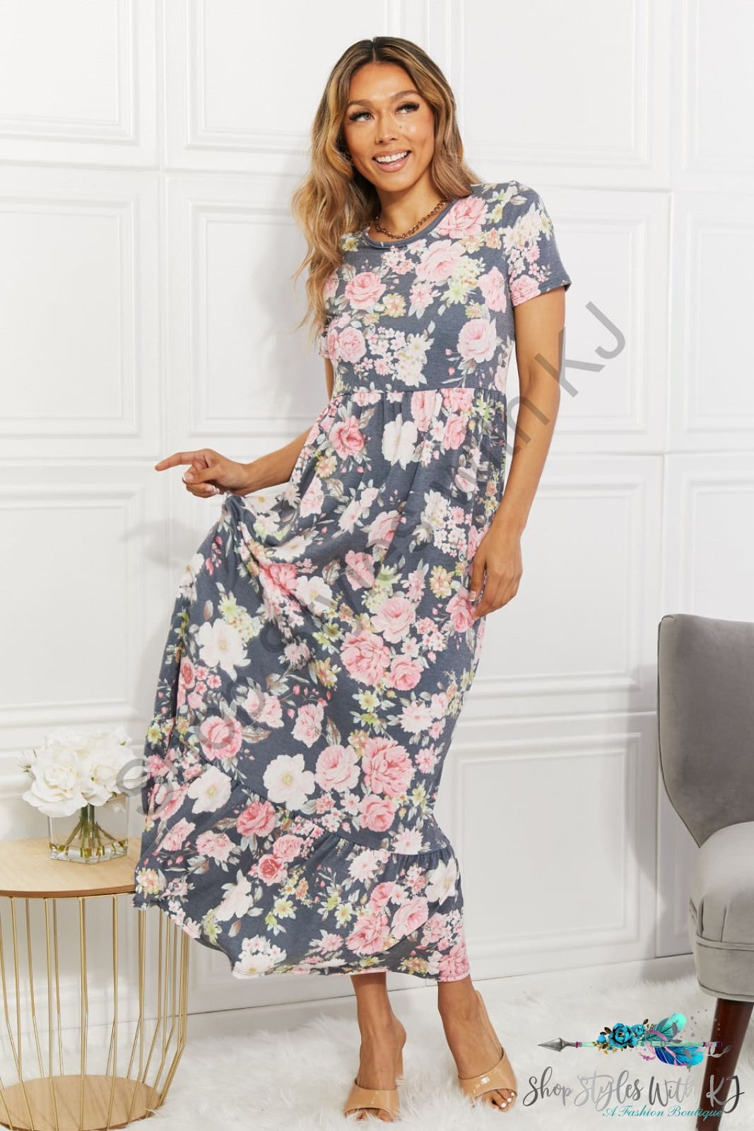 In Bloom Floral Tiered Maxi Dress Dresses